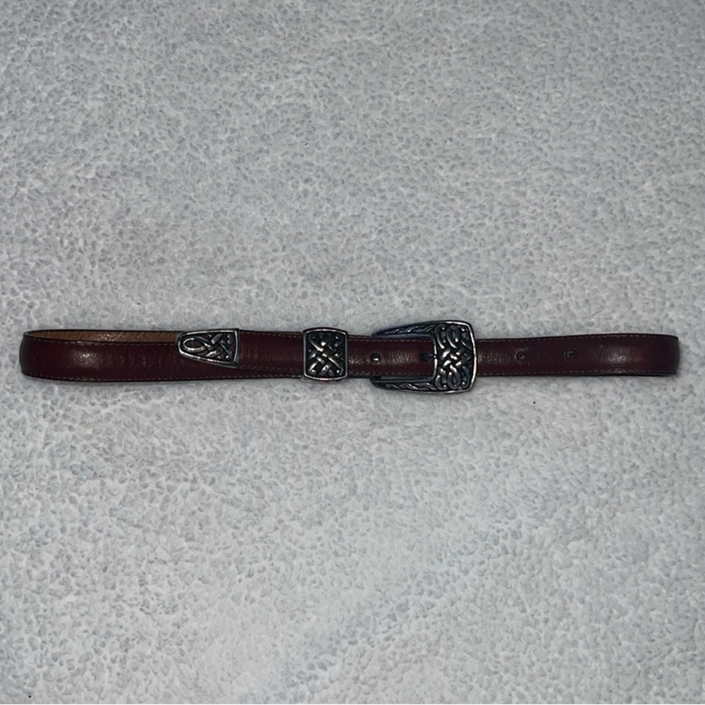 Brighton Vintage 1995 brown leather belt, size Small